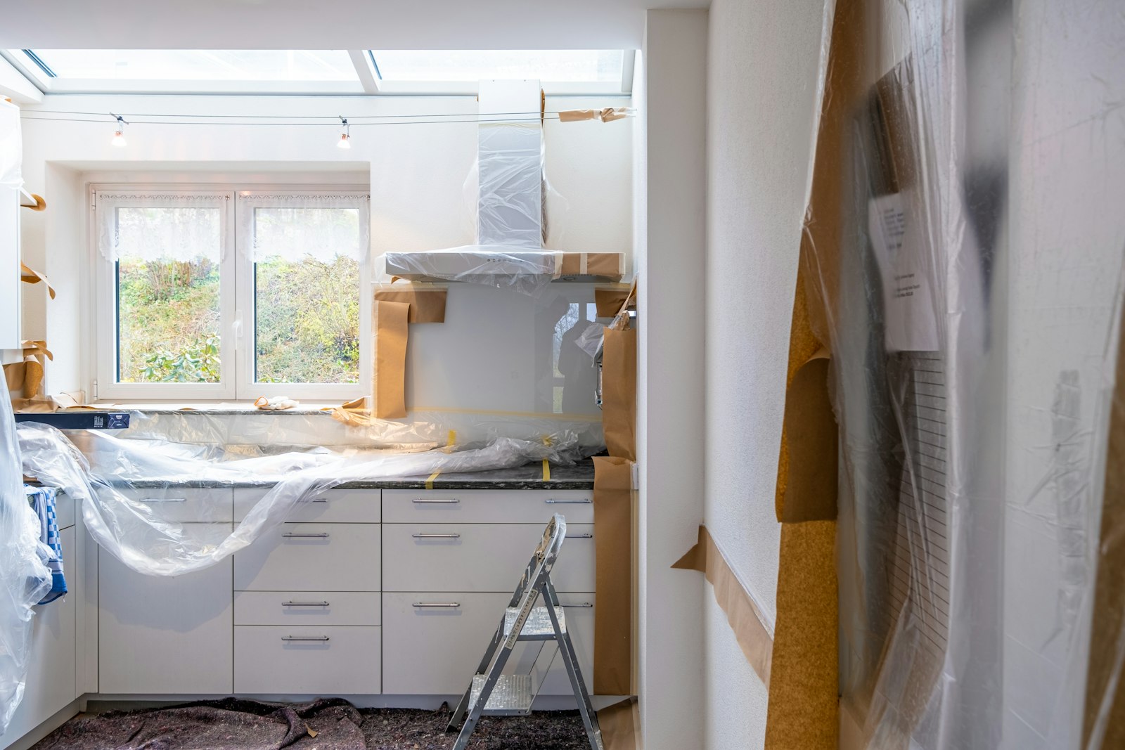 Kitchen renovation with white cabinets