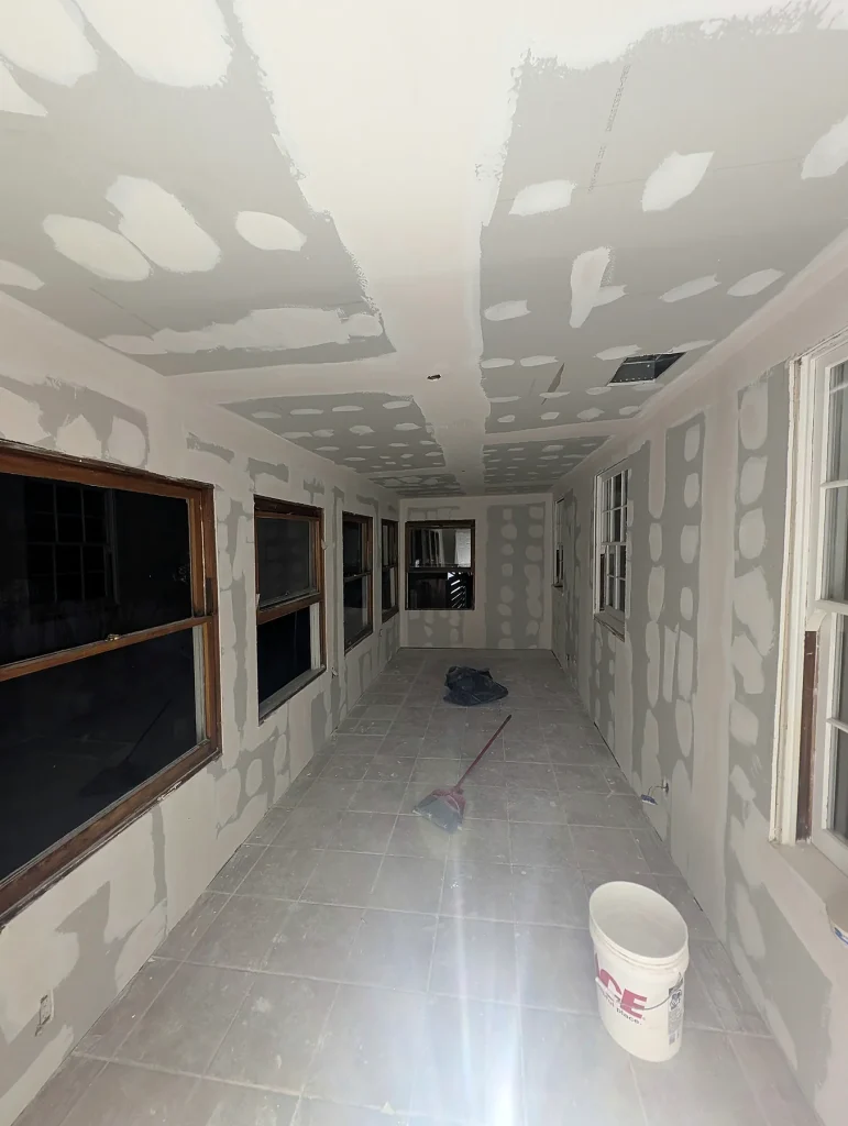 Sunroom Drywall and Joint Preparation — Sunroom Remodel in Altadena