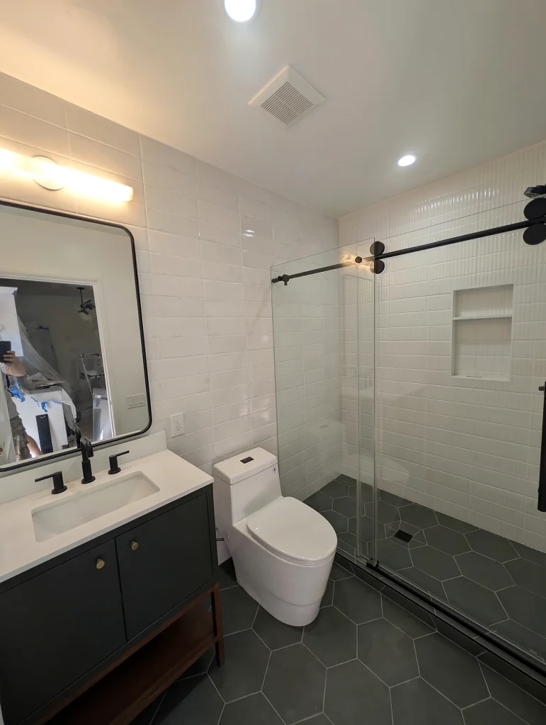 Bathroom Later Condition September 21 — Living Room & Bathroom Renovation