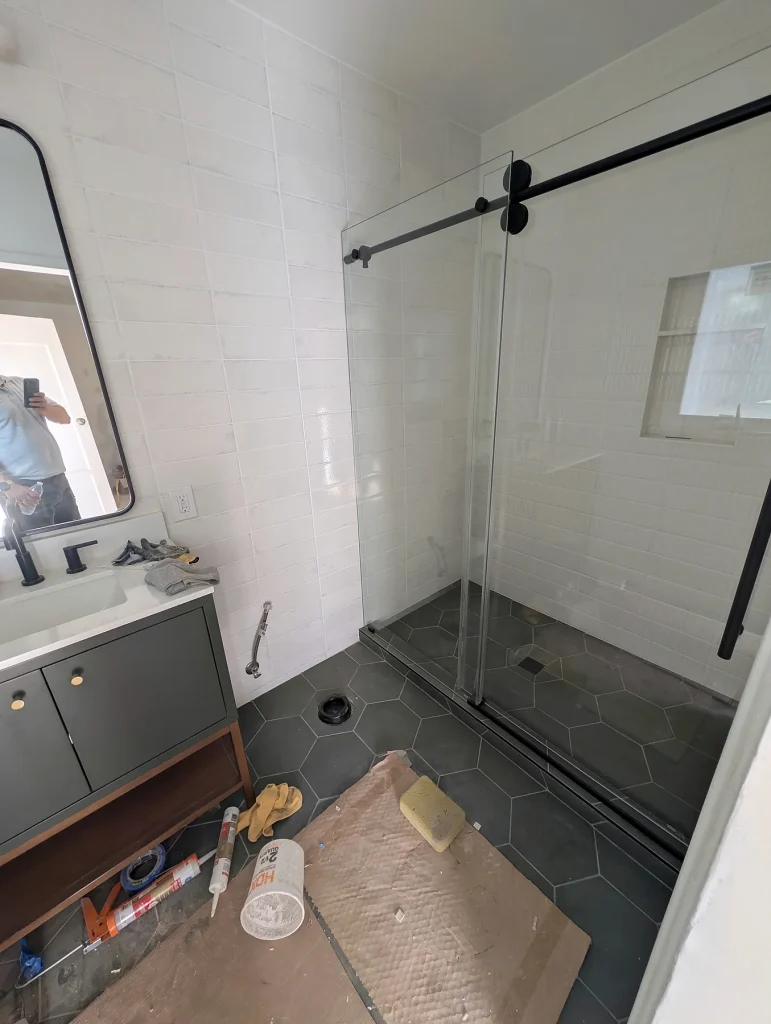 Bathroom Fixture Installation September 16 — Living Room & Bathroom Renovation