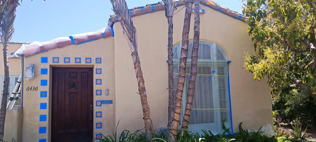 Front Elevation Masked — Exterior House Painting