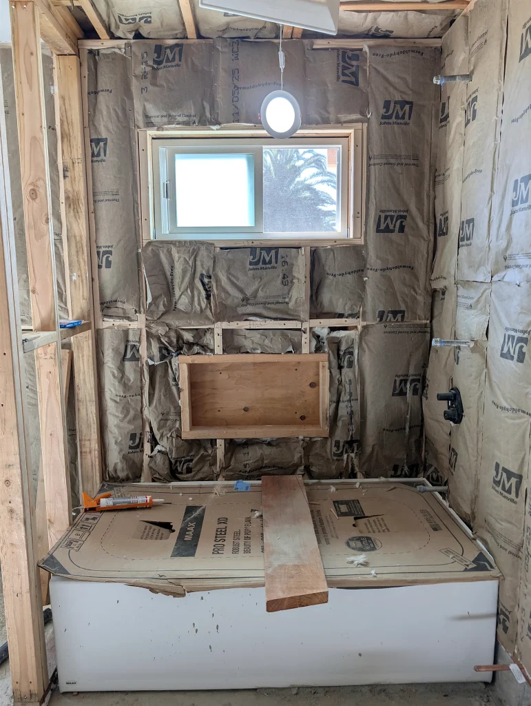 Bathtub Framing and Insulation — Bathtub and Tile Remodel