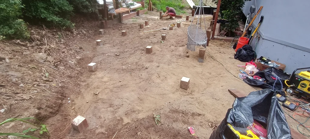 Deck Post Supports and Groundwork — Garden Deck & Wood Steps