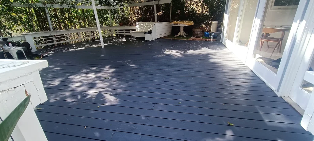 Deck Renewed Dark Finish — Deck Repair & Refinishing