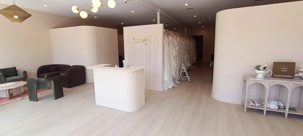 Furnished Bridal Boutique Reception — Bridal Boutique Interior Fit-Out