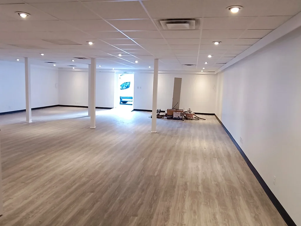 Main Room Flooring and Ceiling — Commercial Studio Interior Renovation