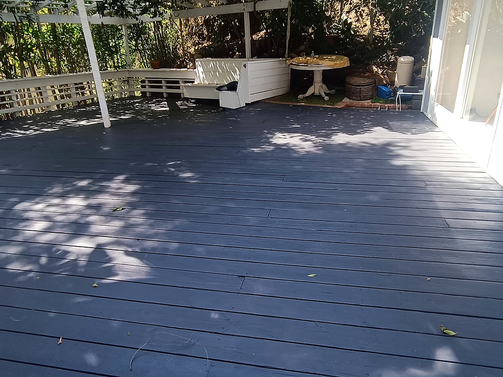 Deck Renewed Dark Finish — Deck Repair & Refinishing