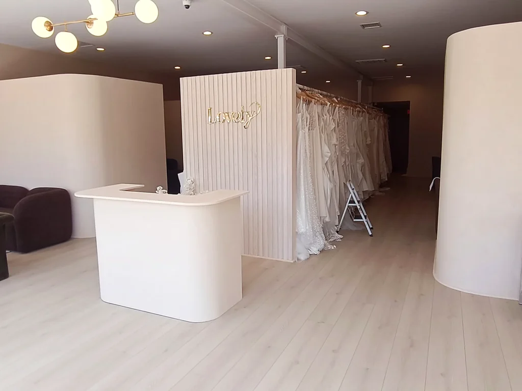 Furnished Bridal Boutique Reception — Bridal Boutique Interior Fit-Out