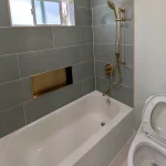 Bathtub Tile and Gold Fixtures — Bathtub and Tile Remodel